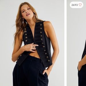 Free People Officer Grunge Vest